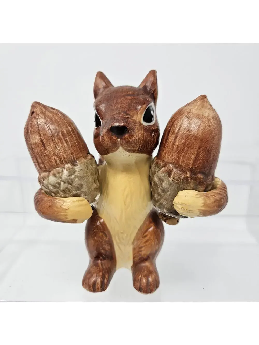 Vntg Squirrel With Acorns Salt and Pepper Set Victoria Ceramics Japan Souvenir